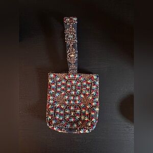 Moyna Multicolor Beaded Wristlet in Blue, Pink, Gold, Red